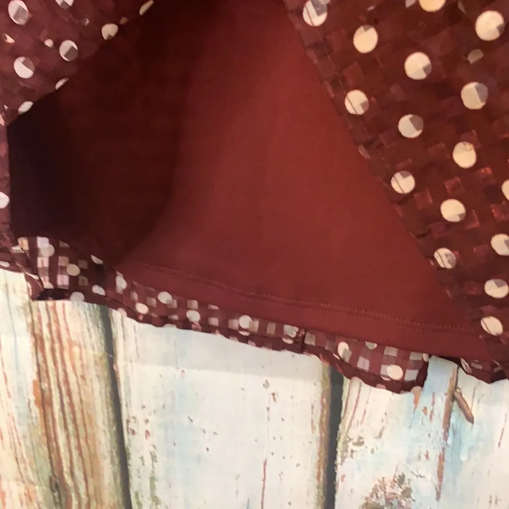 Maison Jules Brown Polka Dot Skirt with Pockets - Image 3
