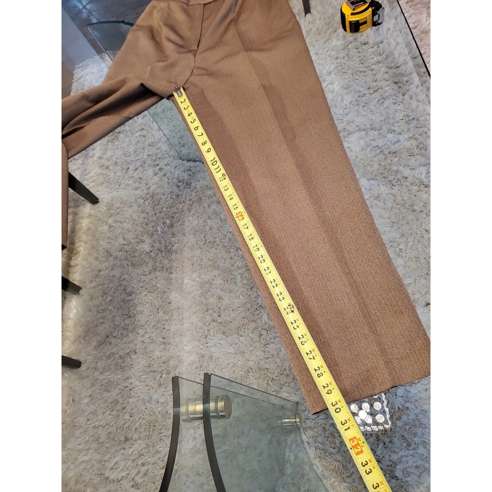 Morton Bernard Women Brown Polyester Single Breasted Blazer & Pant 2 Pcs Suit 10 - Image 16