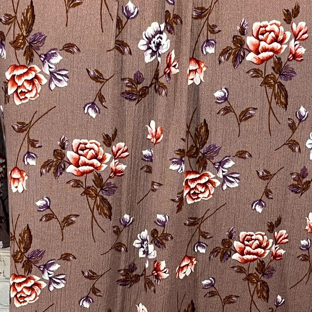 AMERICAN EAGLE OUTFITTERS Blouse Laced Bust Floral Print-Small - Image 5