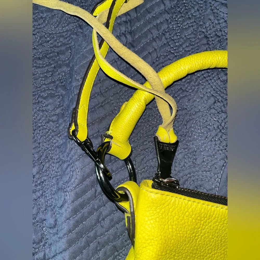 Aimee Kestenberg Bright Green Crossbody/Satchel bag, hobo style, EUC - Image 3