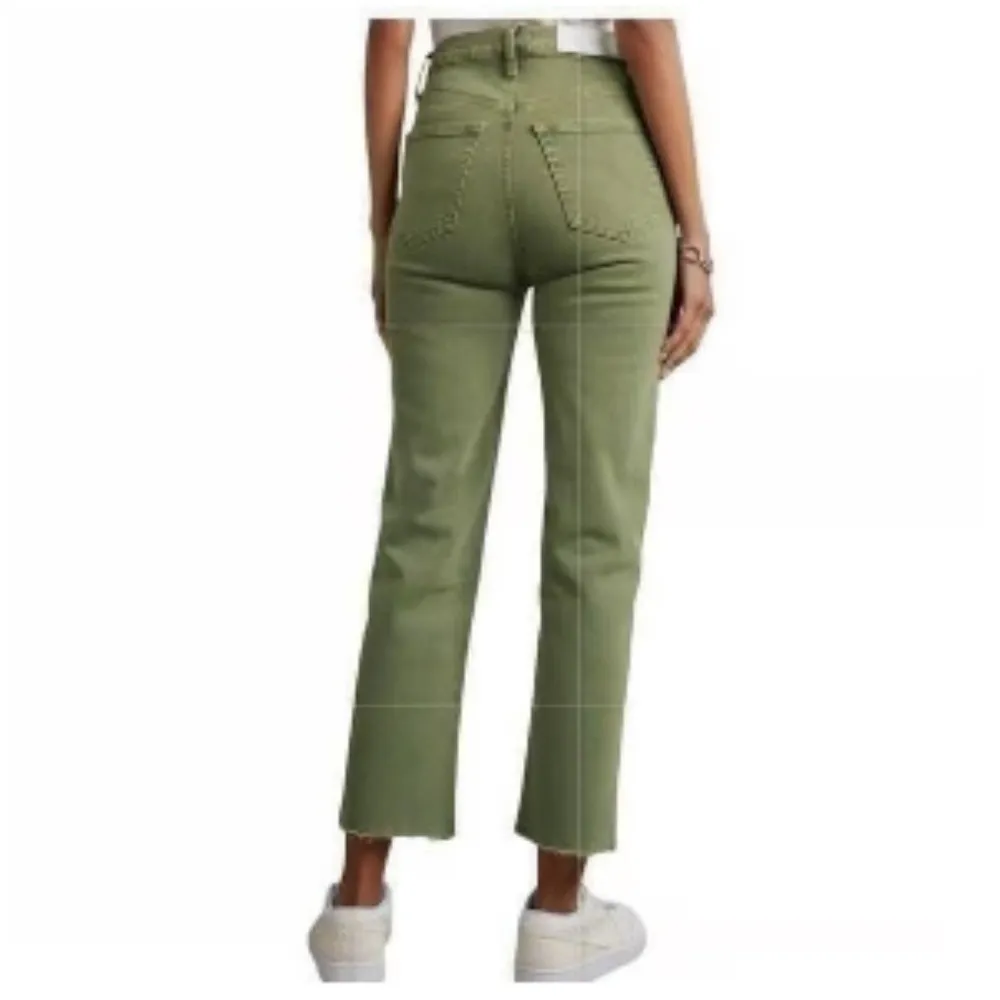 NWT Re/Done 70s High Rise Stove Pipe cropped straight-leg Jeans Button Fly 25 - Image 3