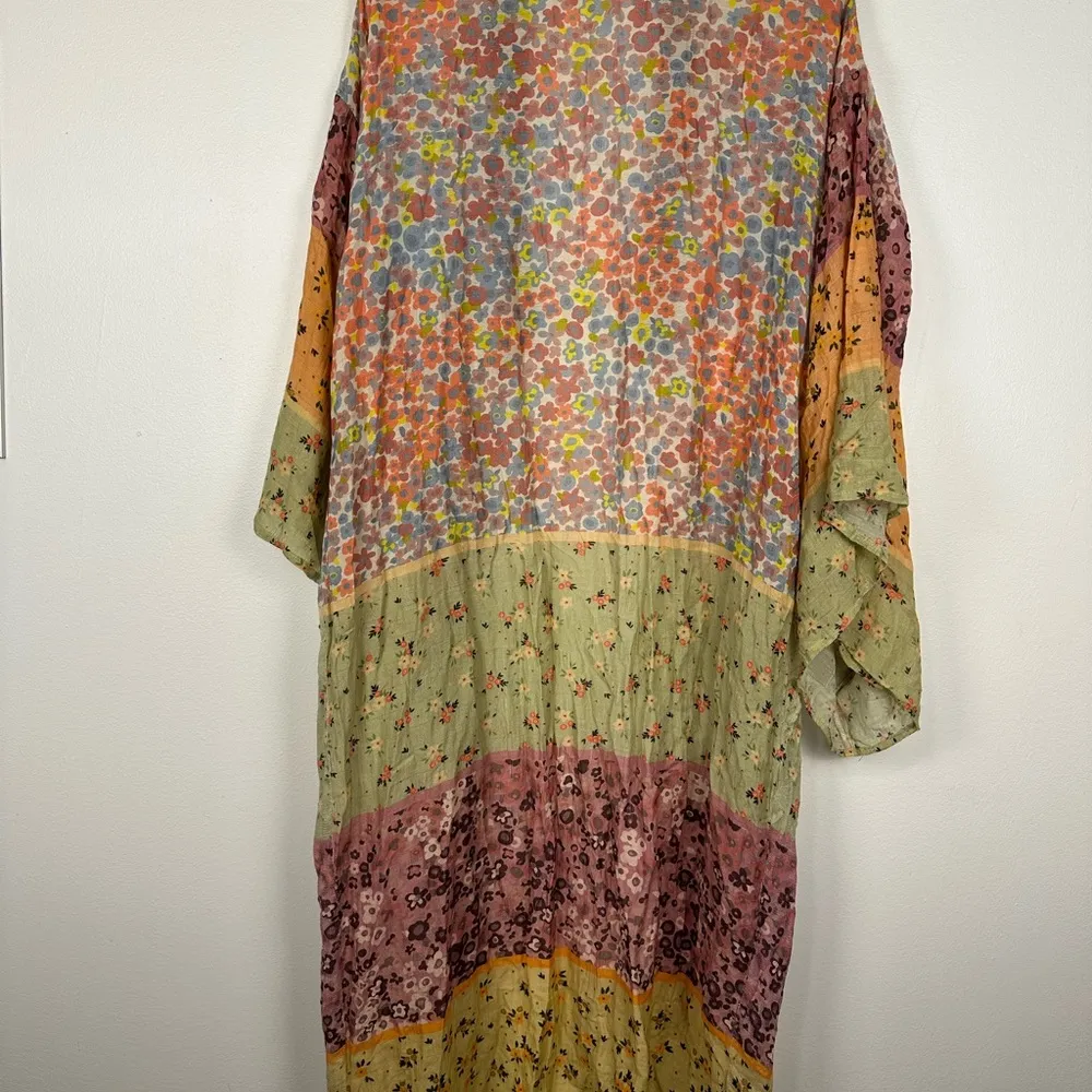 Anthropologie Bl^nk London Sheer Floral Boho Artsy Kimono Size OS - Image 8