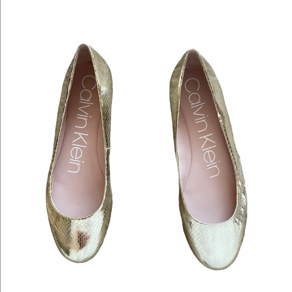 NEW Calvin Klein Kosi Metallic Python Flat - Image 5