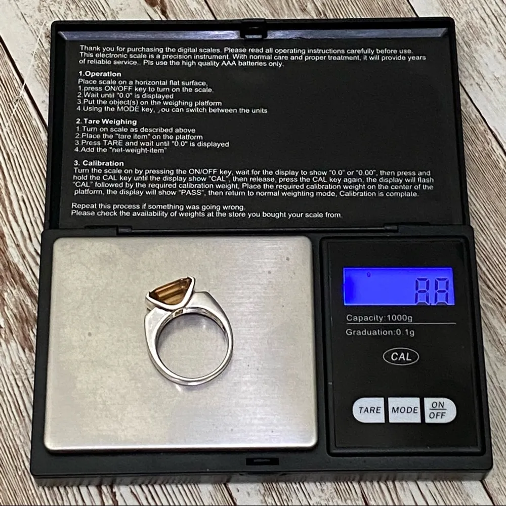 Retired Vintage 925 BBJ Topaz Ring Size 10 - Image 8