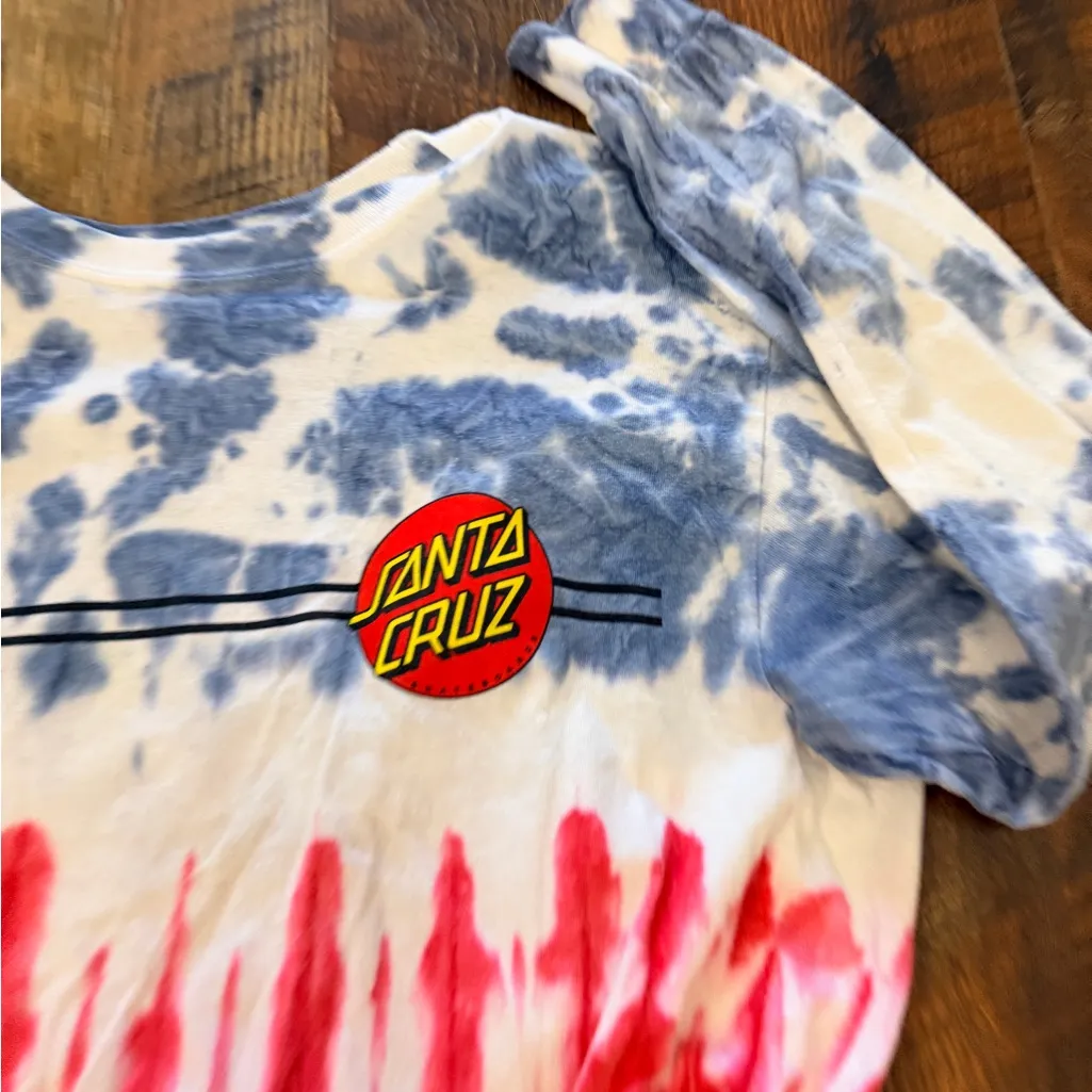 Santa Cruz Skateboards Red and Blue Tie - Image 3