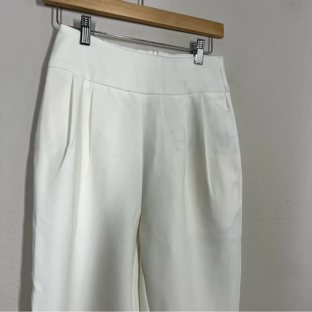 NWT Oddmuse White Pleat Waist Slim Trouser Pant - Image 12