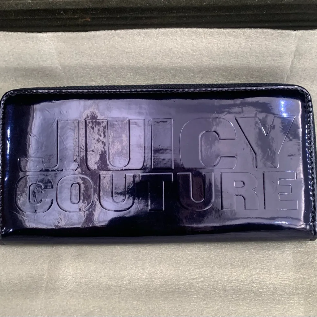 Juicy Couture Deceptacon Zip Wallet Carry On Blue Metalic New with Tags - Image 2