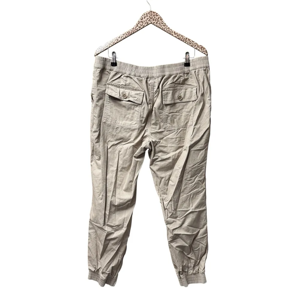 Pact Woven Twill Utility Joggers Womens Pants Zip Ankle Tan Khaki XL - Image 6