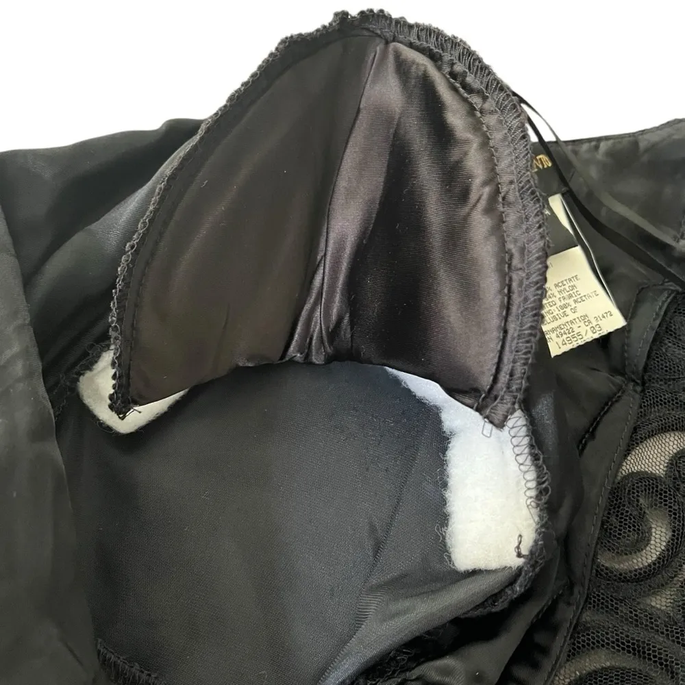 Vintage Scott McClintock Victorian Crushed Velvet Open Front Belero Black Size 10 - Image 13