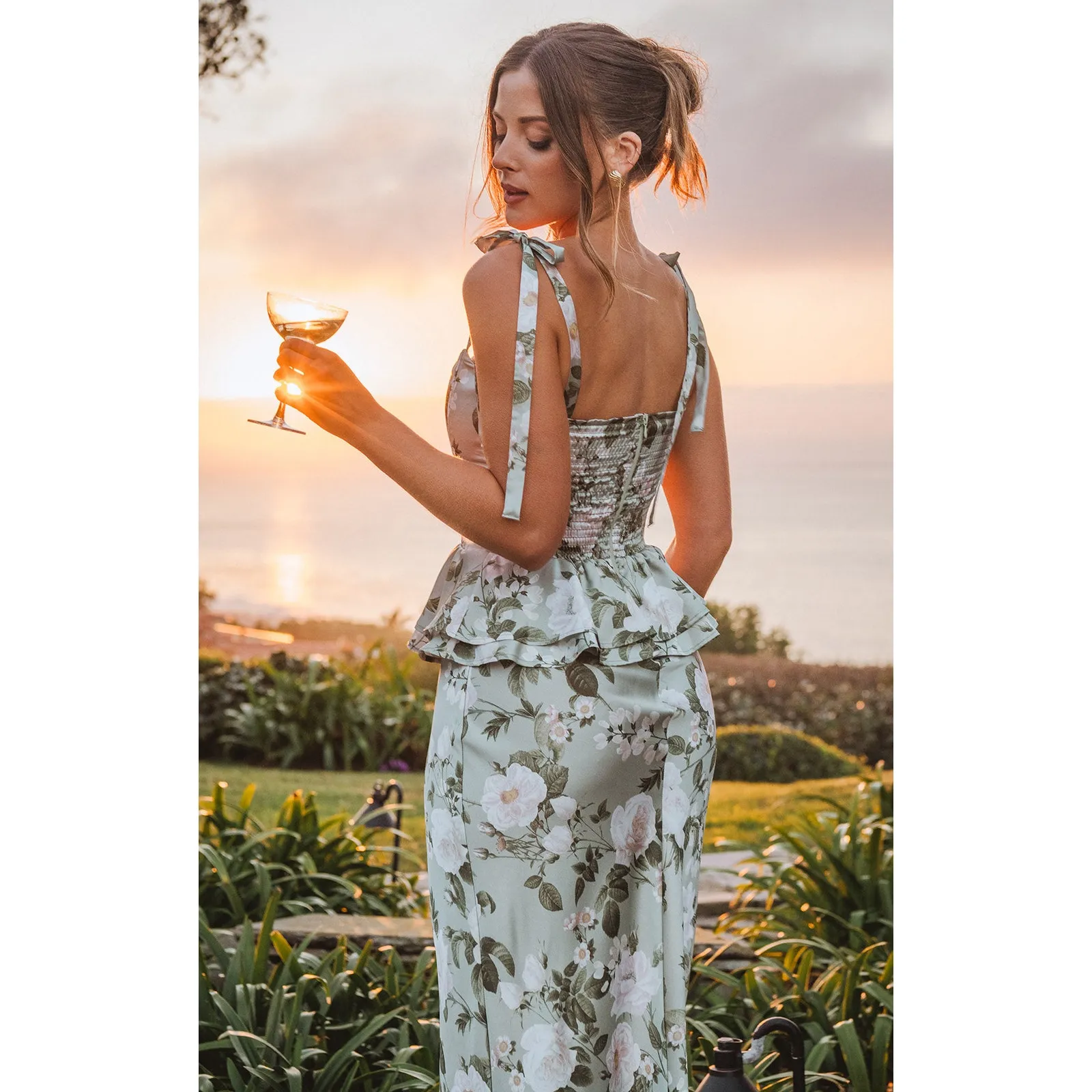 Show Me Your Mumu Pauline Peplum Dress in Secret Garden M - Image 2