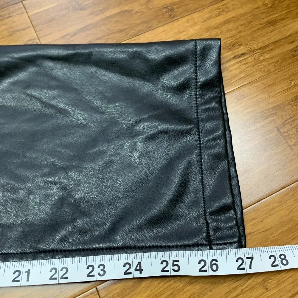 Abercrombie & Fitch Faux Leather Pants Size 10 Short 90s Straight Ultra High Ris - Image 10