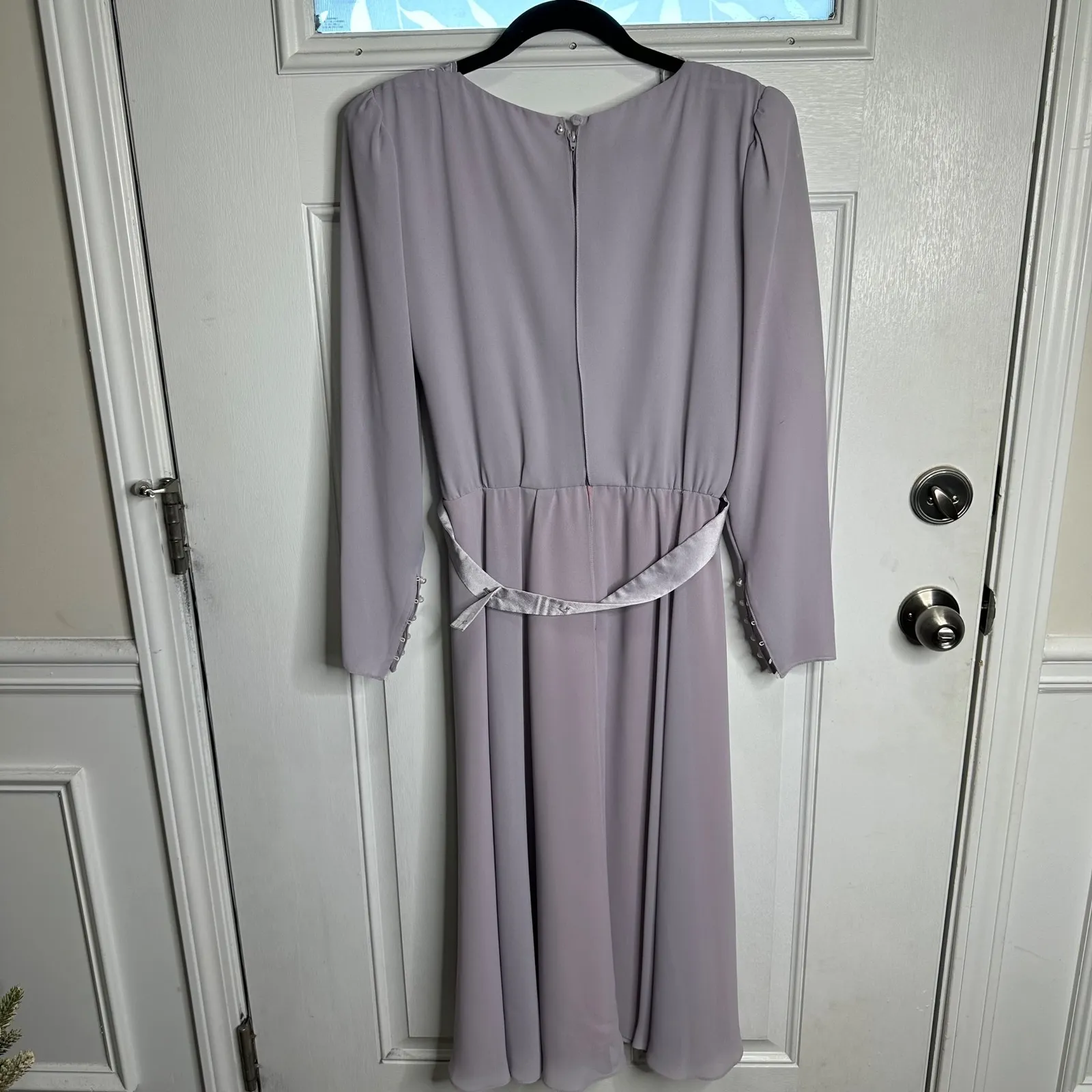 Vintage 70s Ursula of California draped lavender purple goddess midi dress sz 4 - Image 6