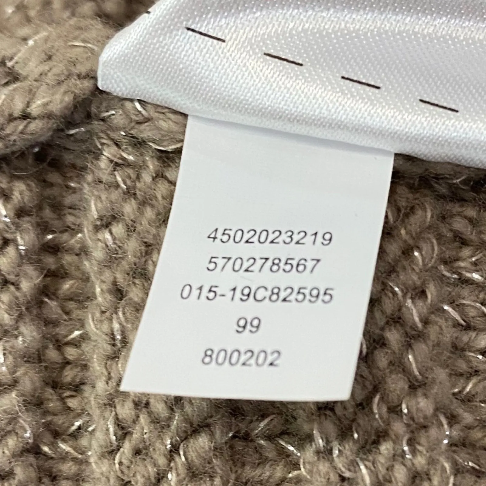 CHICO’s taupe shimmer vest sweater rib detail open front Women's size LARGE - Image 7