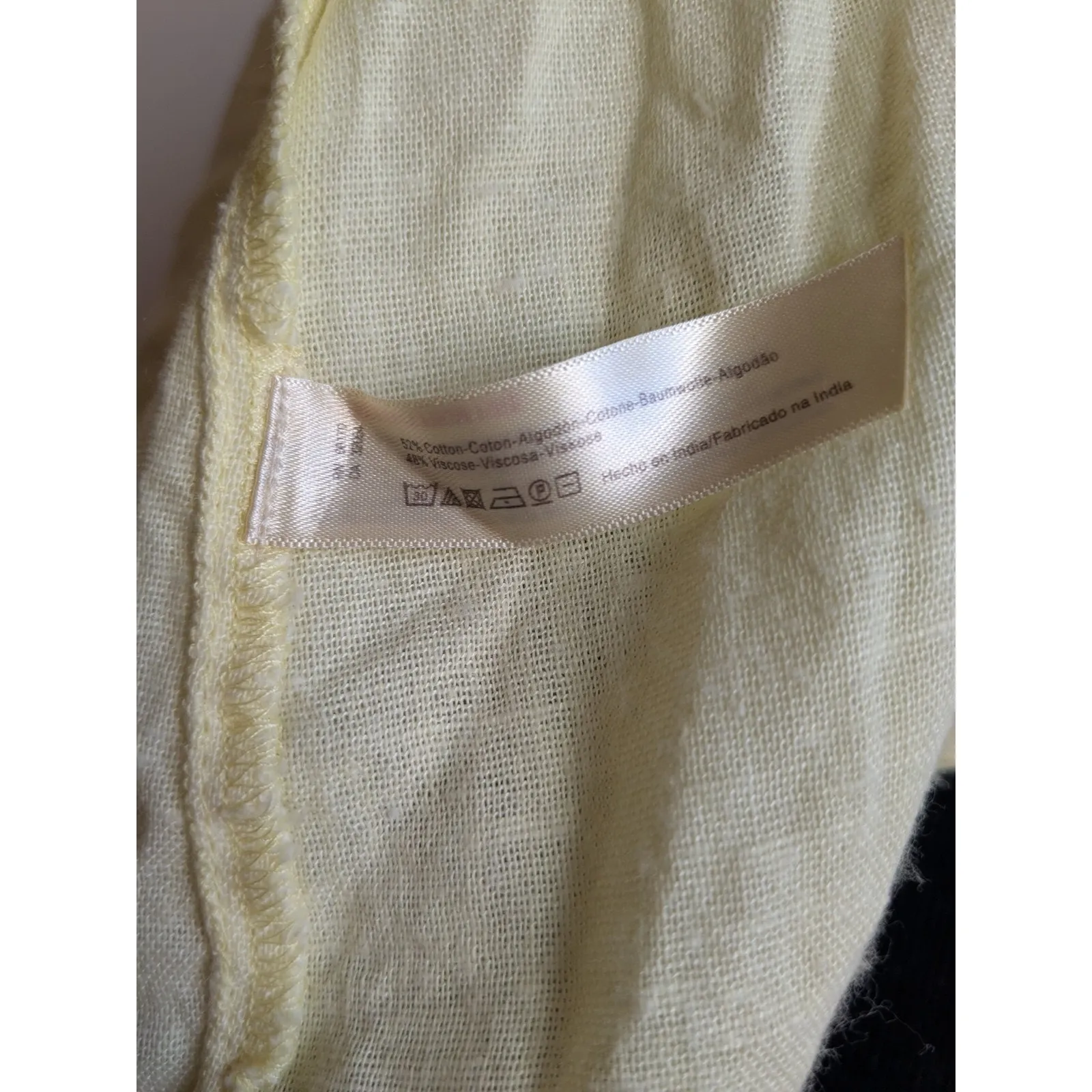 FREE PEOPLE The Getaway Midi Maxi Dress Smocked Cut Out Cotton Yellow Size XS - Image 10