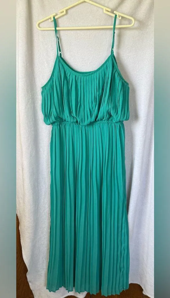 American Rag size xxl turquoise pleated sleeves dress - Image 5