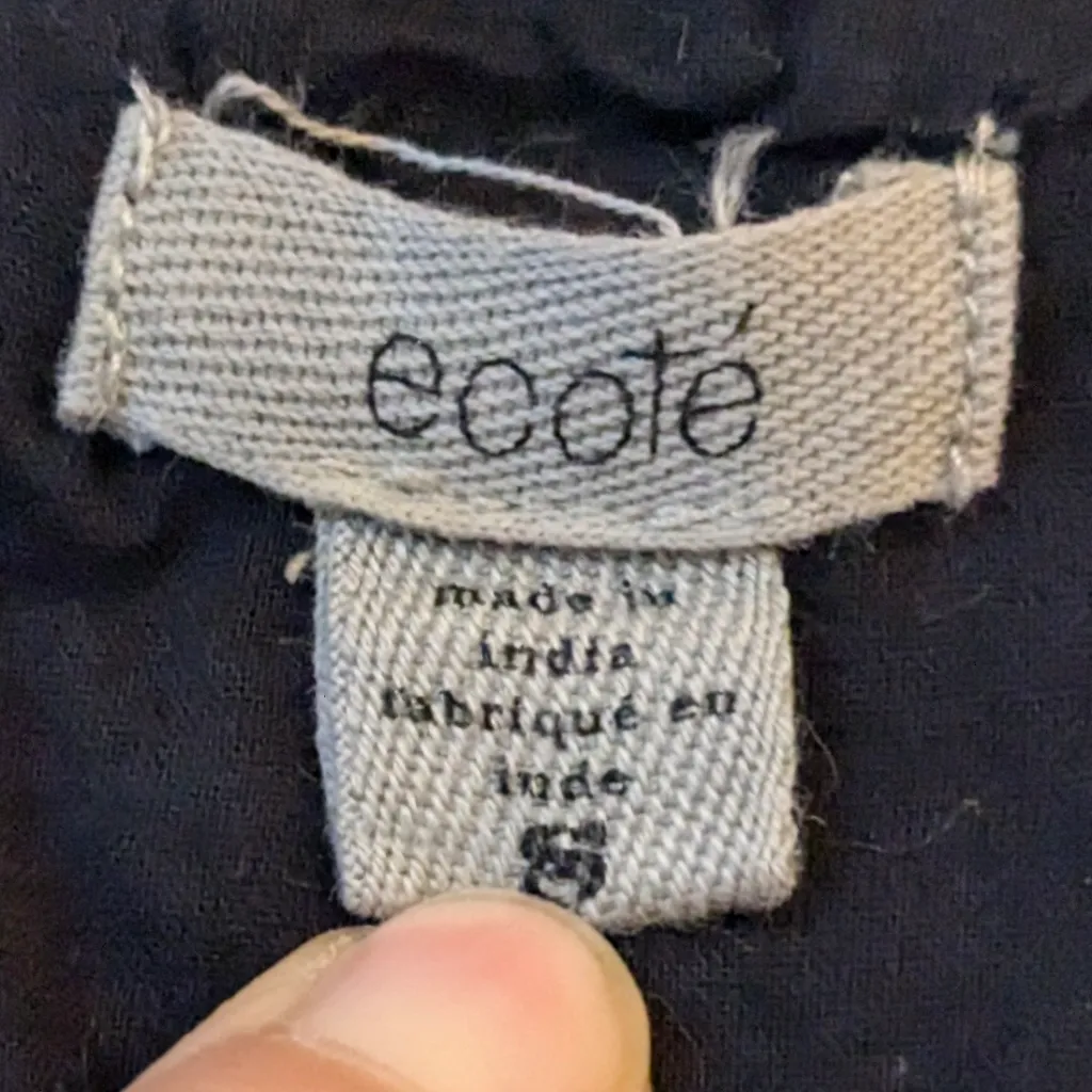 Black Urban Outfitters Ecoté Embroidered Blouse Black Boho Sz Small - Image 4