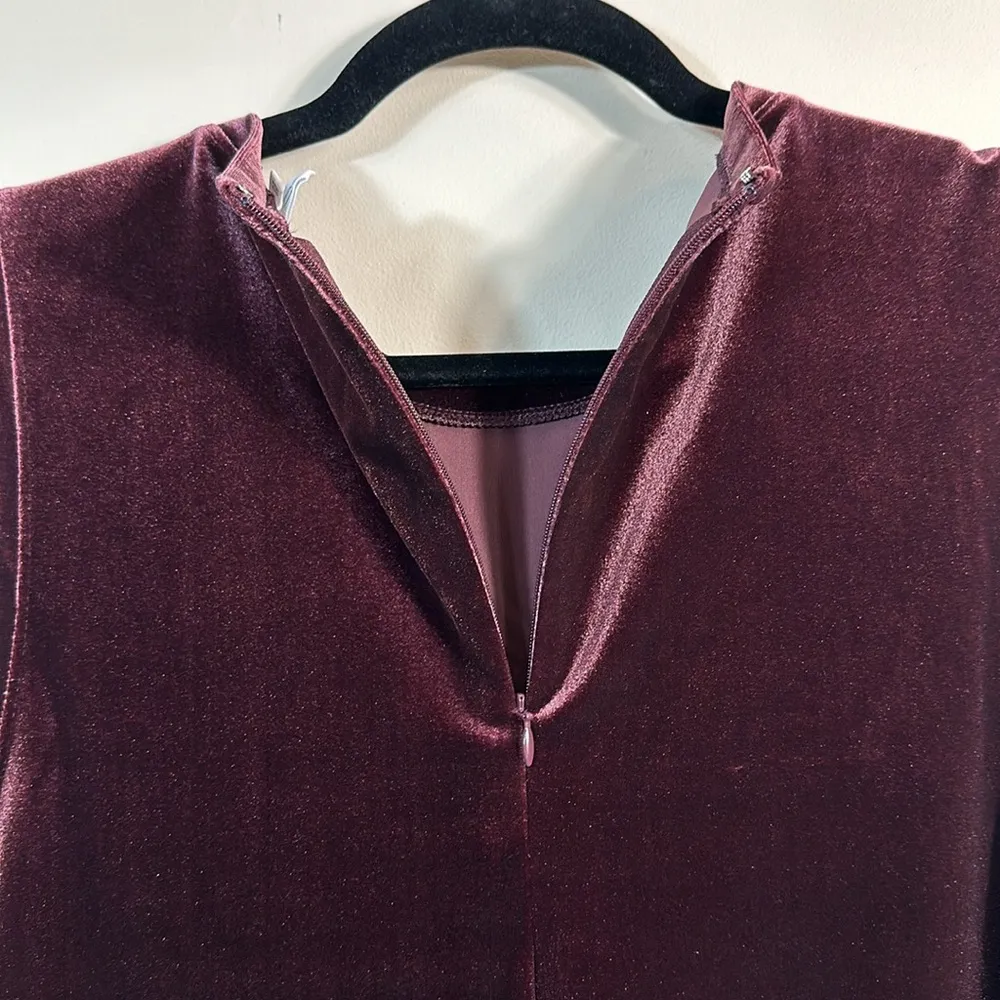 Gap Velvet Tank Top Maroon Vamp Red Sleeveless Festive Women Size Large Tall - Image 3