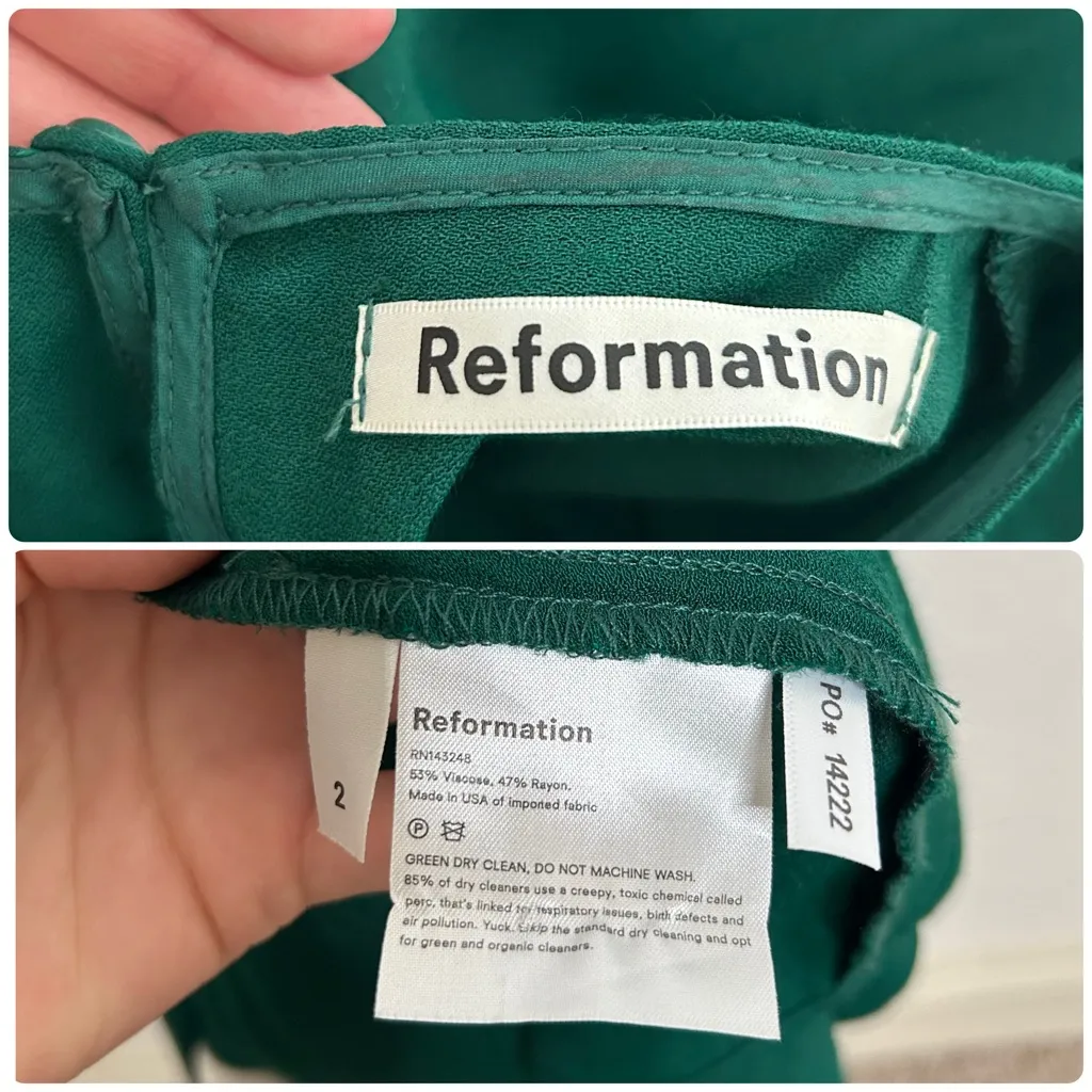 Reformation Gavin Dress green 2 - Image 17