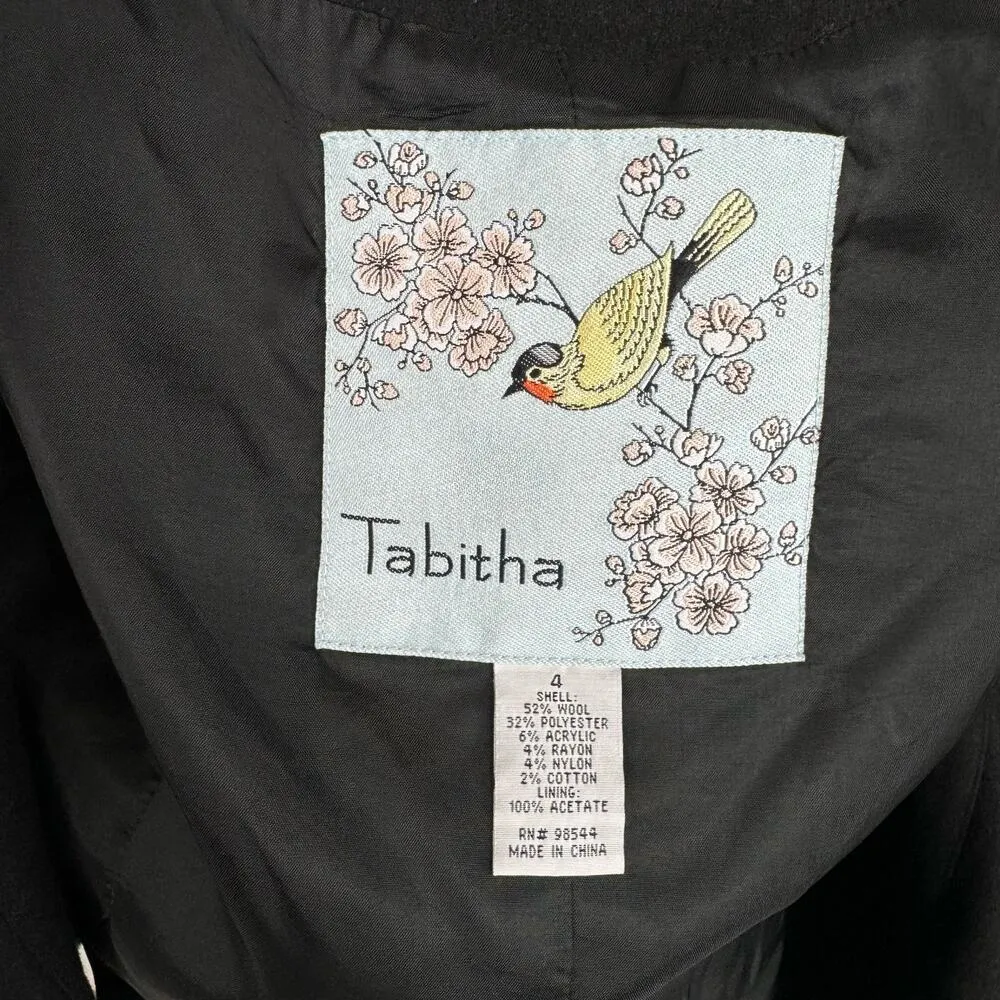 Anthropologie Tabitha Falling In Love Black Wool Blend Vest Ruffle Vneck Size 4 - Image 8