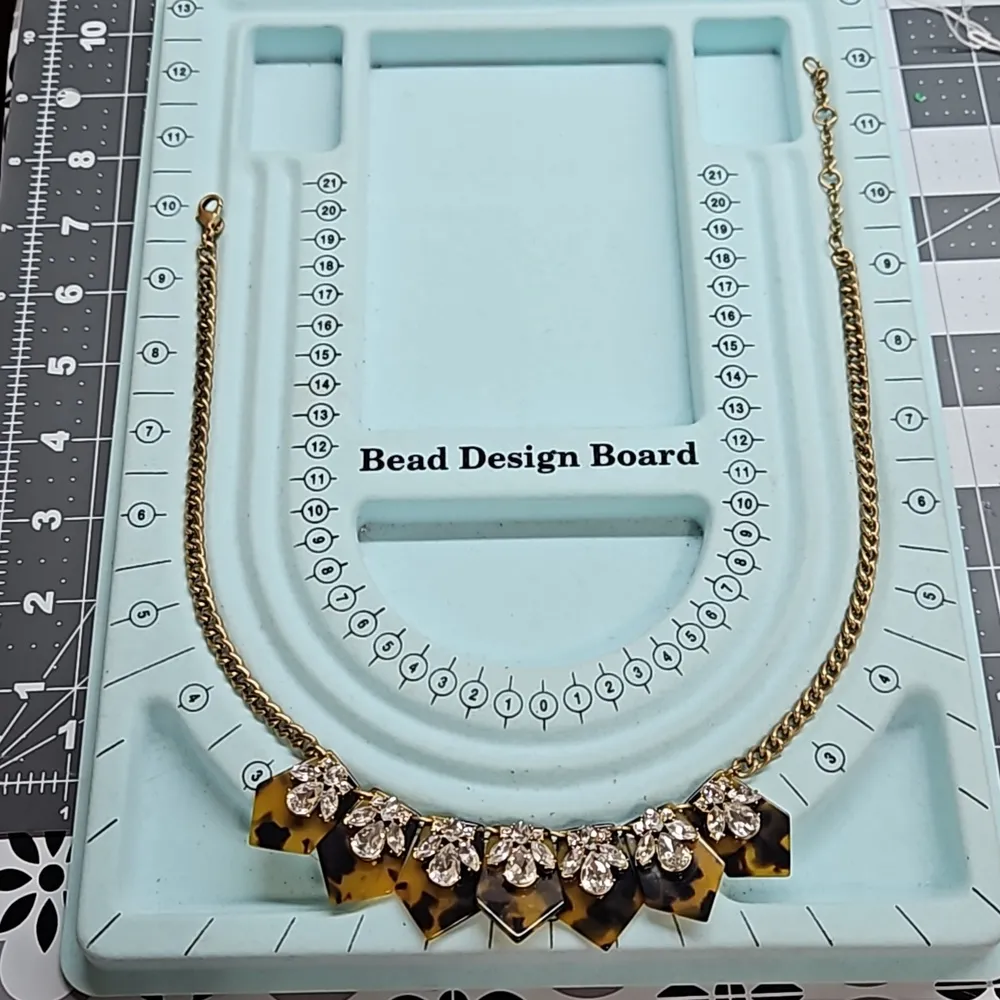 Vintage J.Crew Faux Tourtise and Rhinestones - Image 8