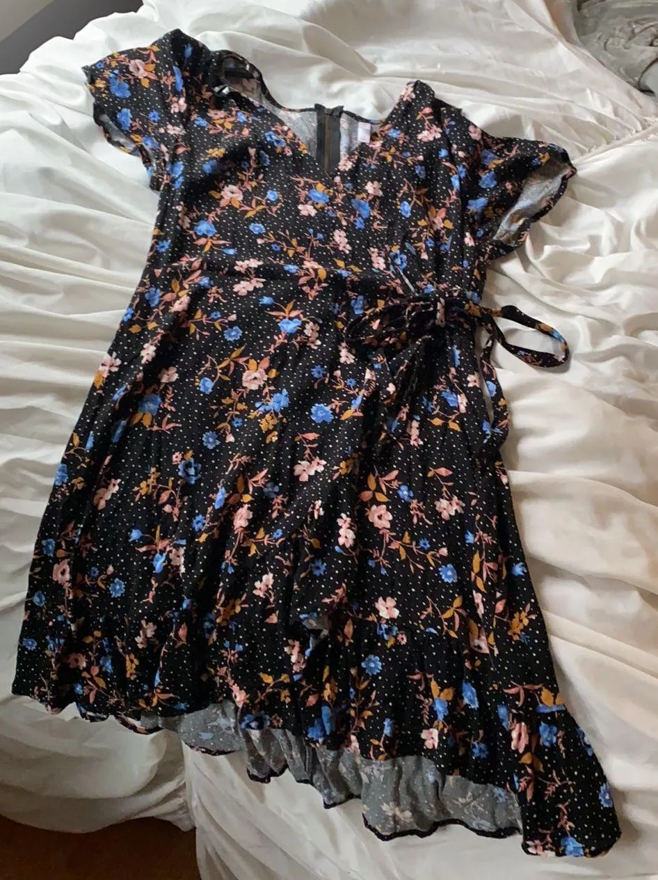 Floral Wrap Dress - Image 2