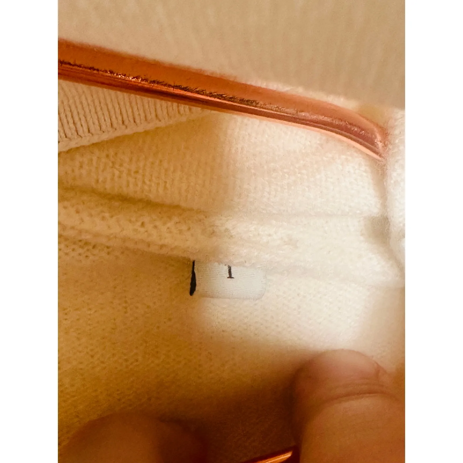 SANDRO Off-White Wool Knit Long Sleeve Retro Prep Alizia Sweater Size Small - Image 7