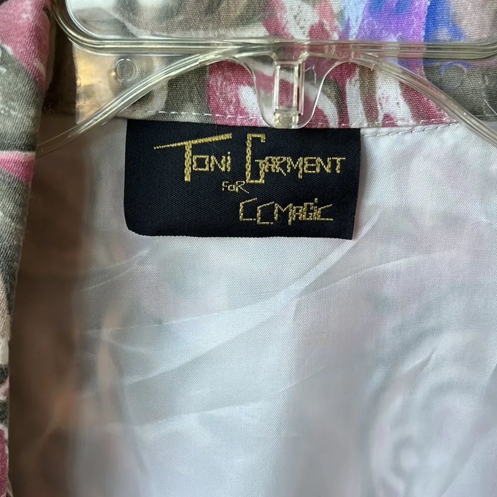 Vintage Blazer Suit Jacket Floral Lightweight Toni Garment for CC Magic Women XL - Image 9