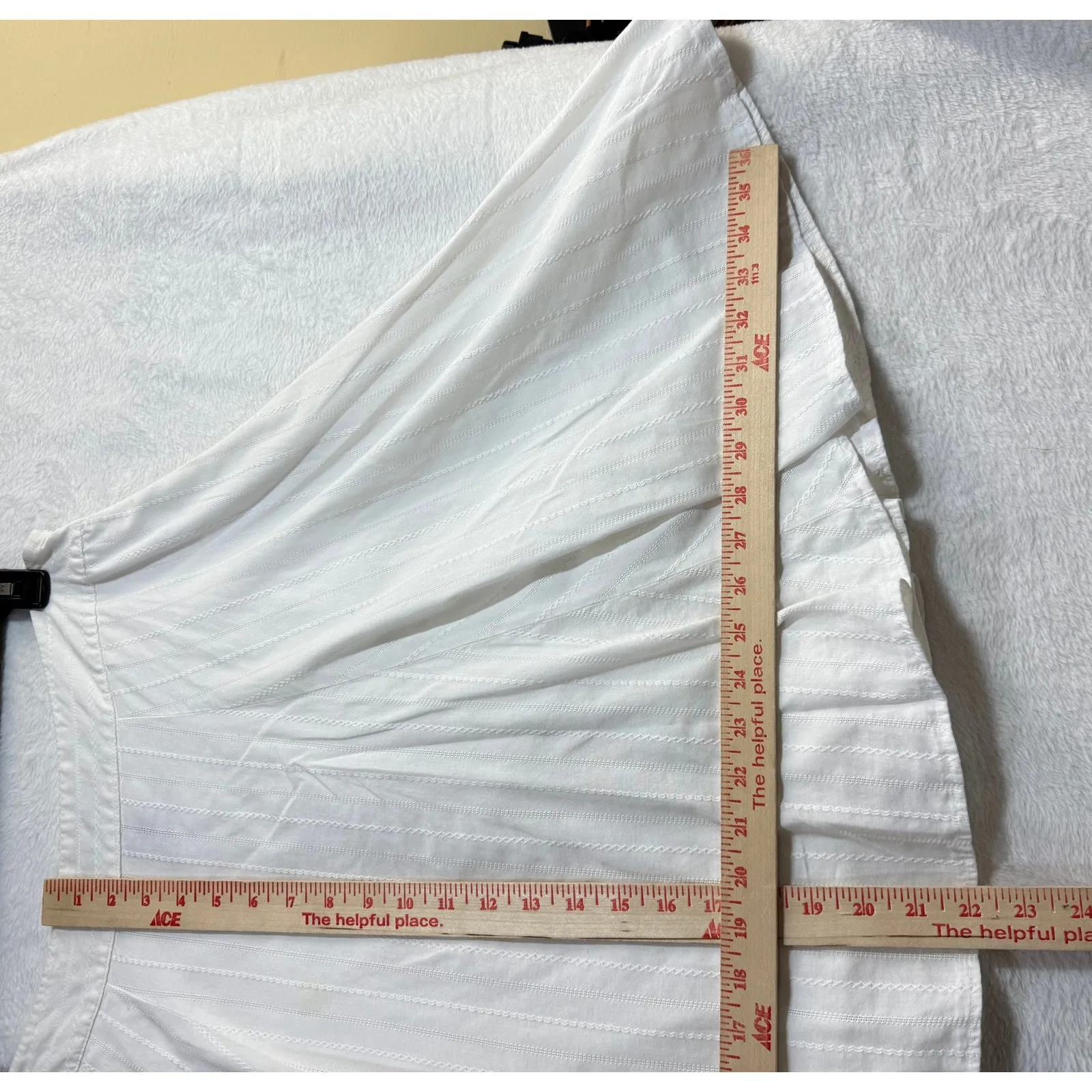 NY&CO 12 White Skater‎ Skirt Cotton Lined Mini Summer Boho Cottagecore Softgirl - Image 6