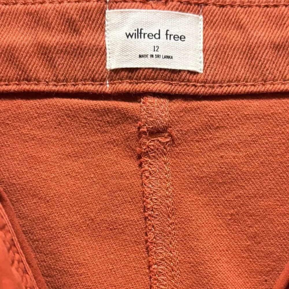 Aritzia Wilfred Free Womens Modern Rust Cargo Pants Size 12 Button Fly High-Rise - Image 10