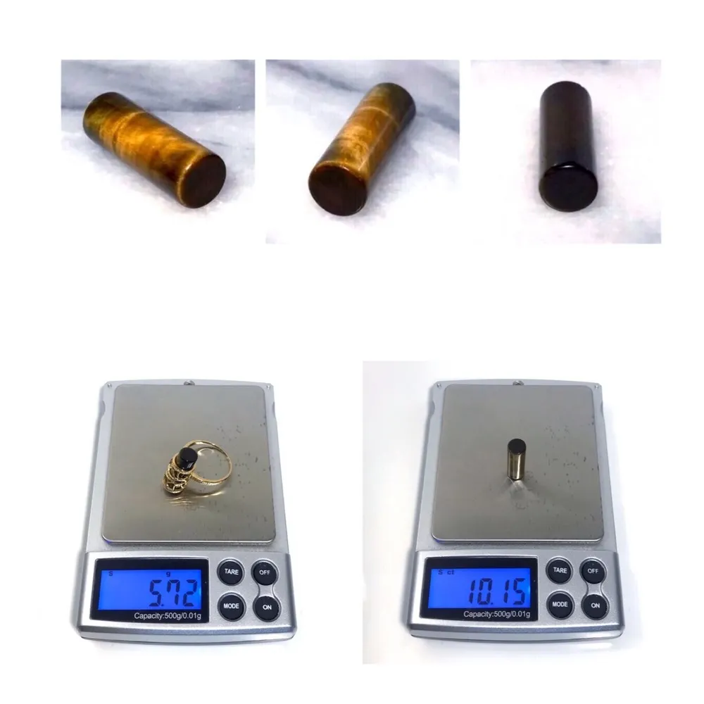 14KT 10.15 CARAT GENUINE TIGERS EYE SOLID GOLD VINTAGE RING W/ REMOVABLE GEM - Image 6