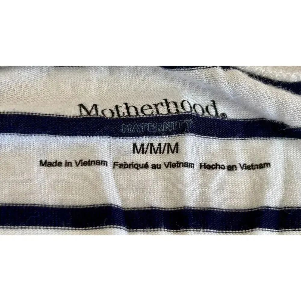 Motherhood Maternity | Women's Pregnancy Striped Long Sleeve Top | Medium - Image 3