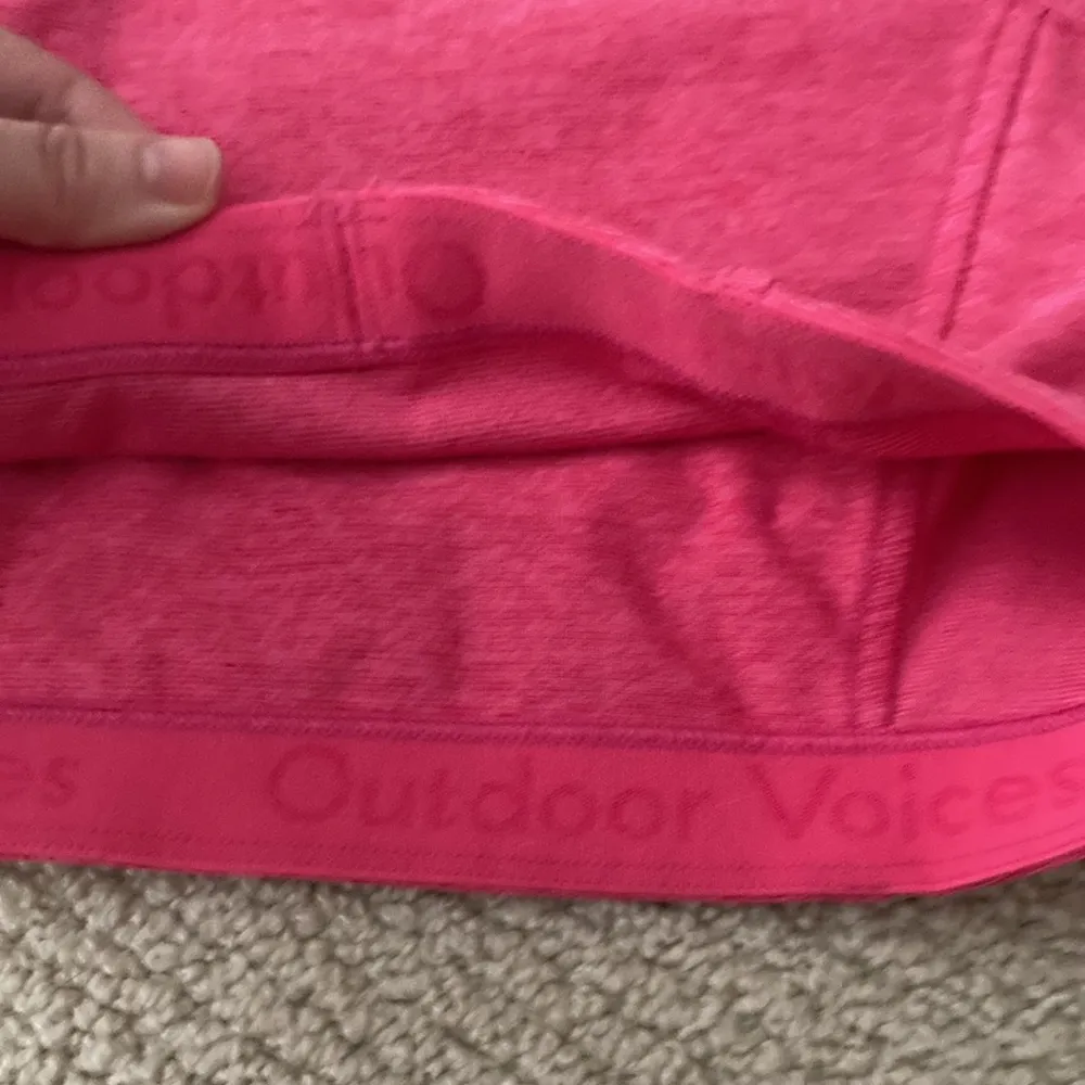 Outdoor Voices Athena Crop Top Bra Springs Leggings Flamingo Pink Set EUC - Image 4