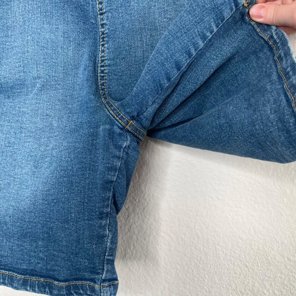 Hell Bunny Womens High Waisted Retro Pinup Denim Shorts Size Medium - Image 6