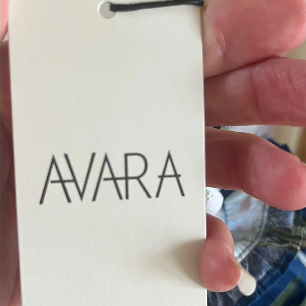 Sugarlips Avara Anita Top Blue Cotton Floral Blouse Flutter Sleeve New - Image 8