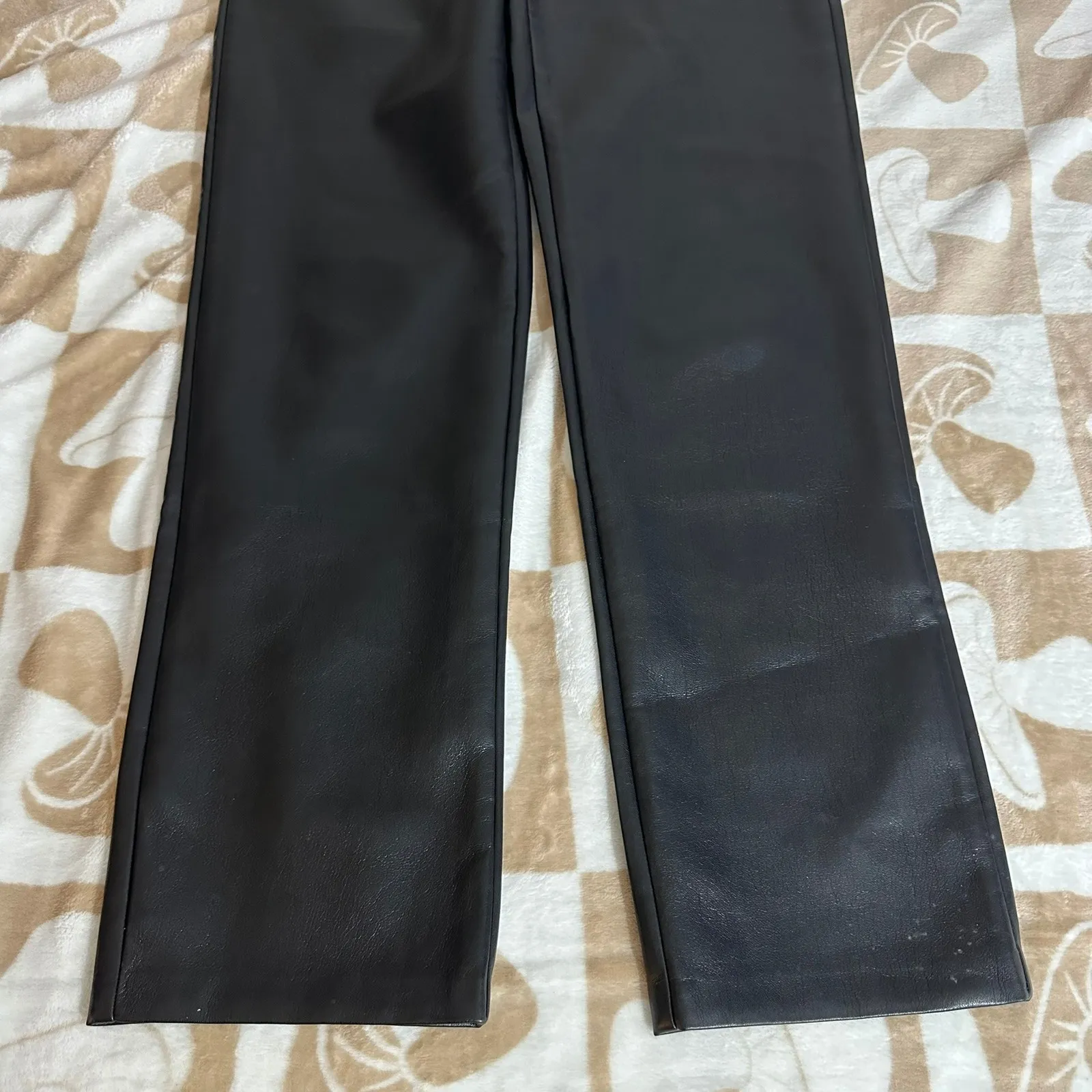 Aritzia Wilfred | Vegan Faux Leather Pants Straight Leg‎ | Women's 2 - Image 9