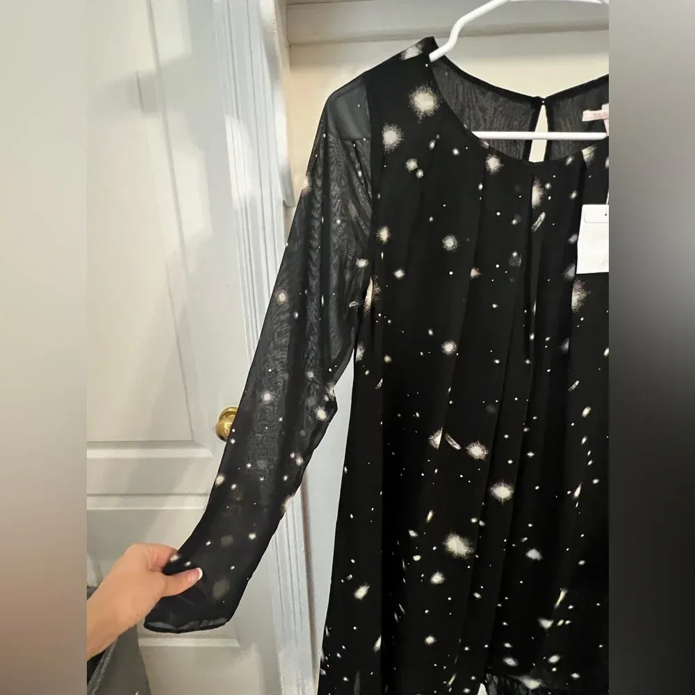 FINAL PRICE NWT Victoria’s Secret Starry Night Star Dress Chiffon Long Sleeve - Image 4