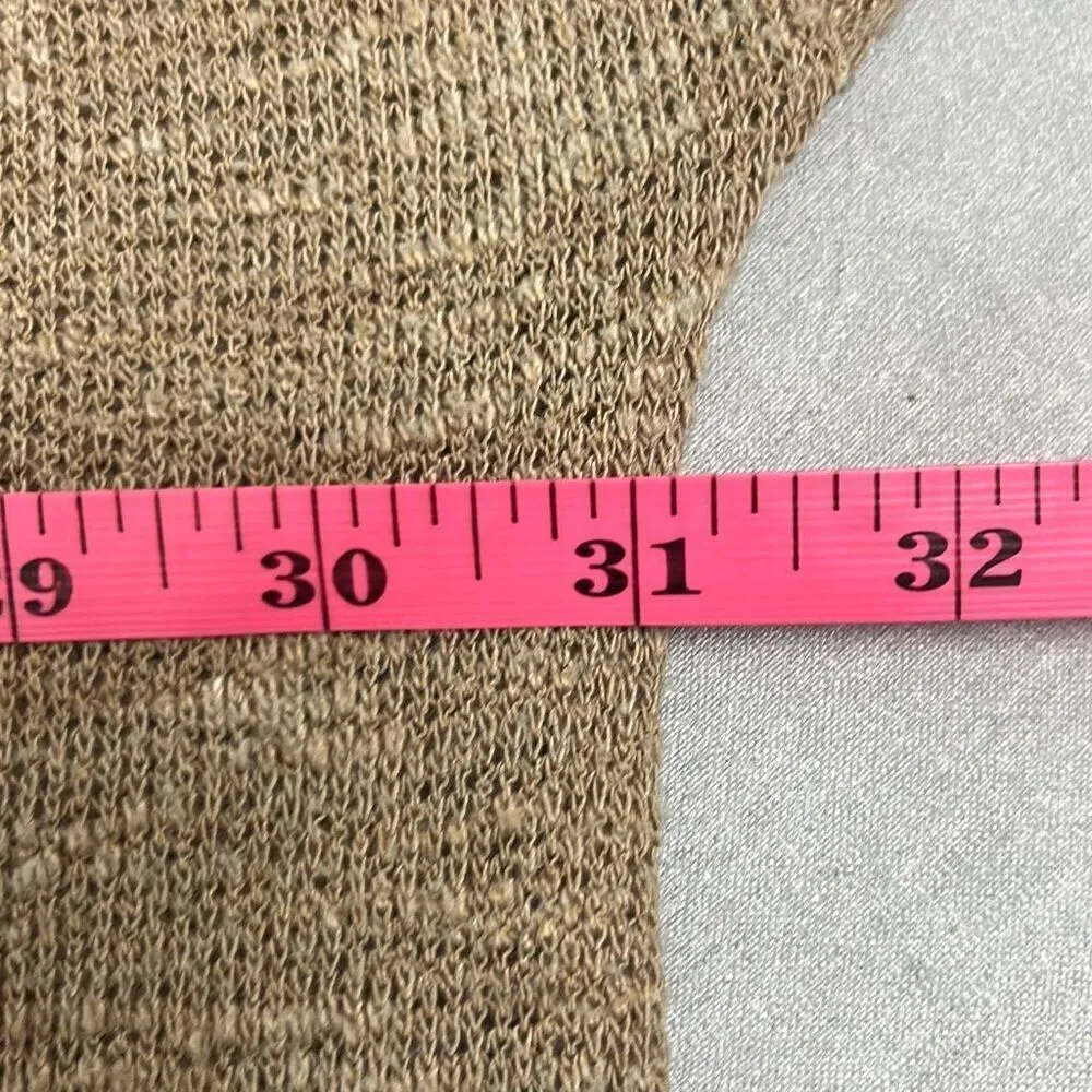 Talulla Tan Oversized V Neck Long Sleeve Stretch Pullover Sweater Medium Boho - Image 8