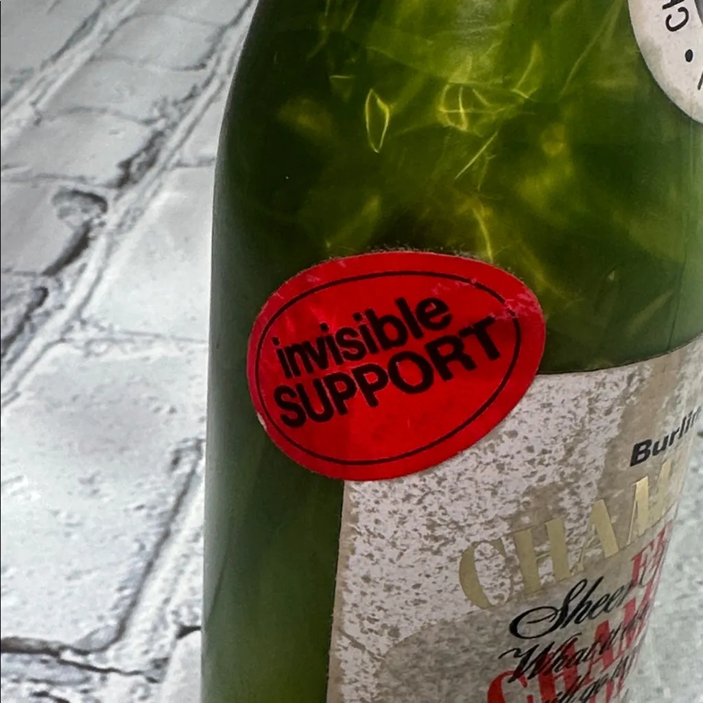 Burlington Champagne Bottle Novelty Sheer Pantyhose Navy Small 90lbs - Image 5