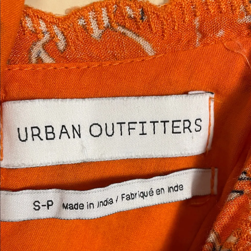 Urban Outfitters Women’s Boho Floral Print Orange Multicolor Tank Mini Dress - Image 9