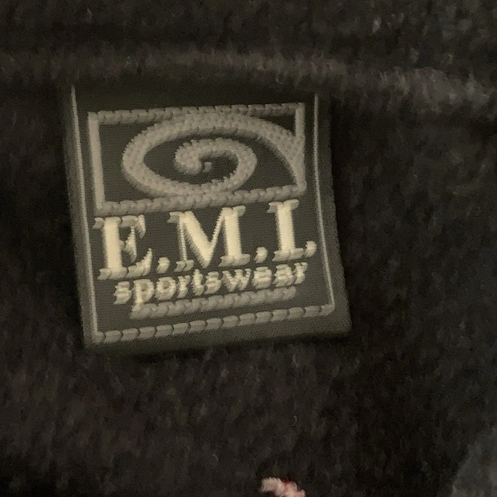 Yellowstone EMI Sportswear USA Black Fleece Vest Full Zip Embroidery Sz XL - Image 7