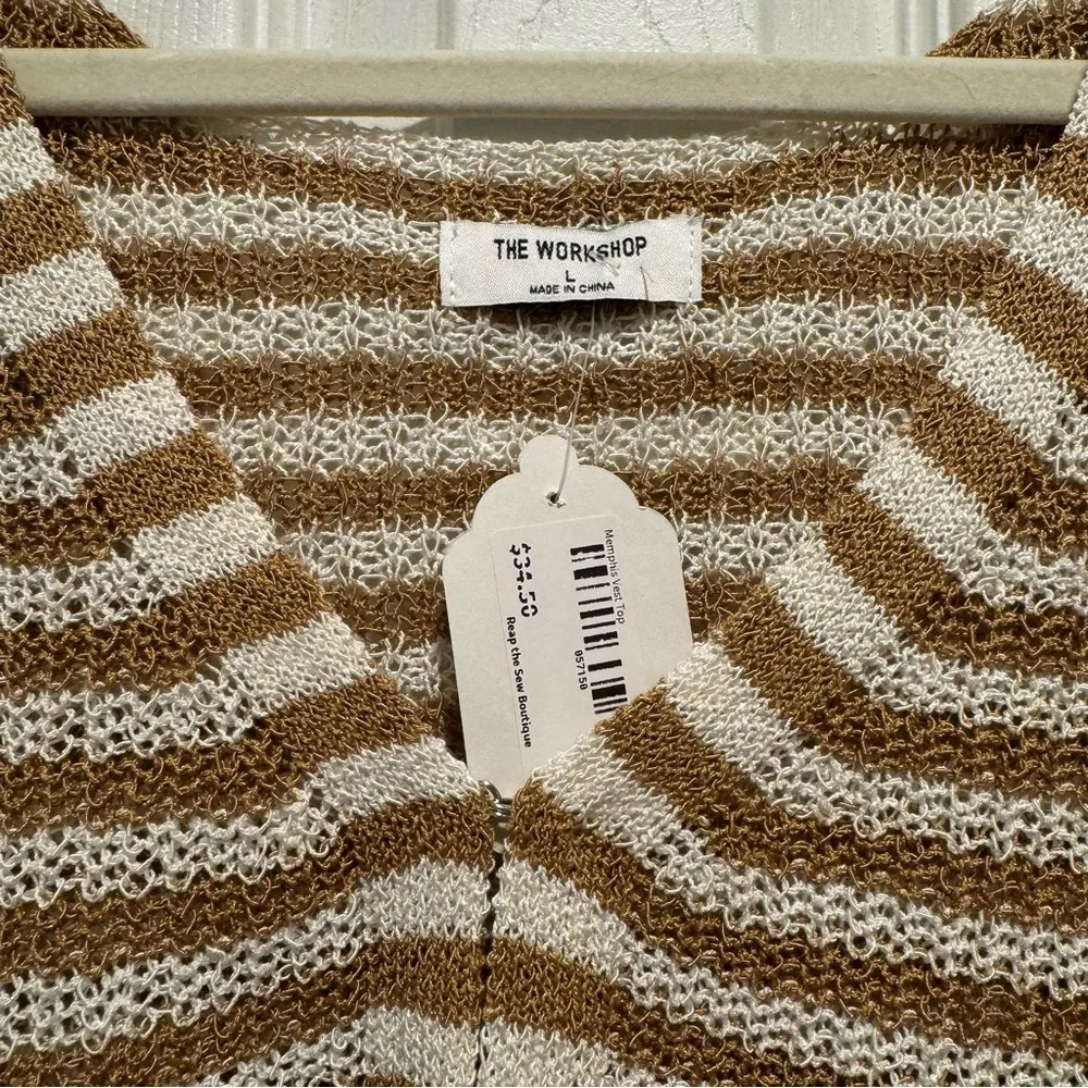 Revolve The Workshop Striped Vest Top Large NWT - Image 3