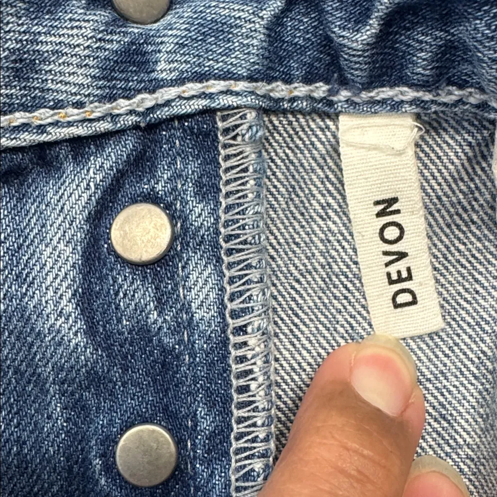 Grlfrnd Denim High Rise Jeans Devon Button Fly 100% Organic Size 24 EUC #5970 - Image 6