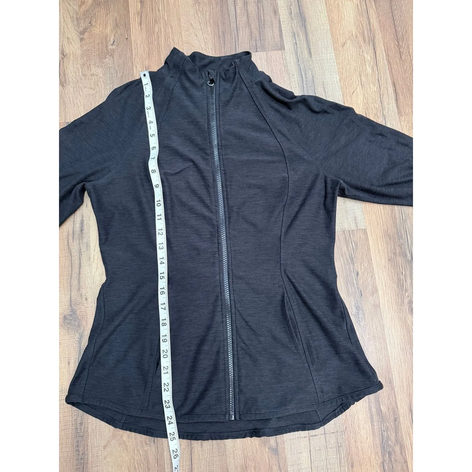 Yogalicious‎ Lux Black Full Zip Jacket Women's Size L Thumbholes Athleisure - Image 6