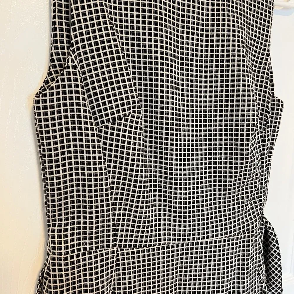 Calvin Klein Plaid Ruffle Hem Dress With Self Tie - Image 3