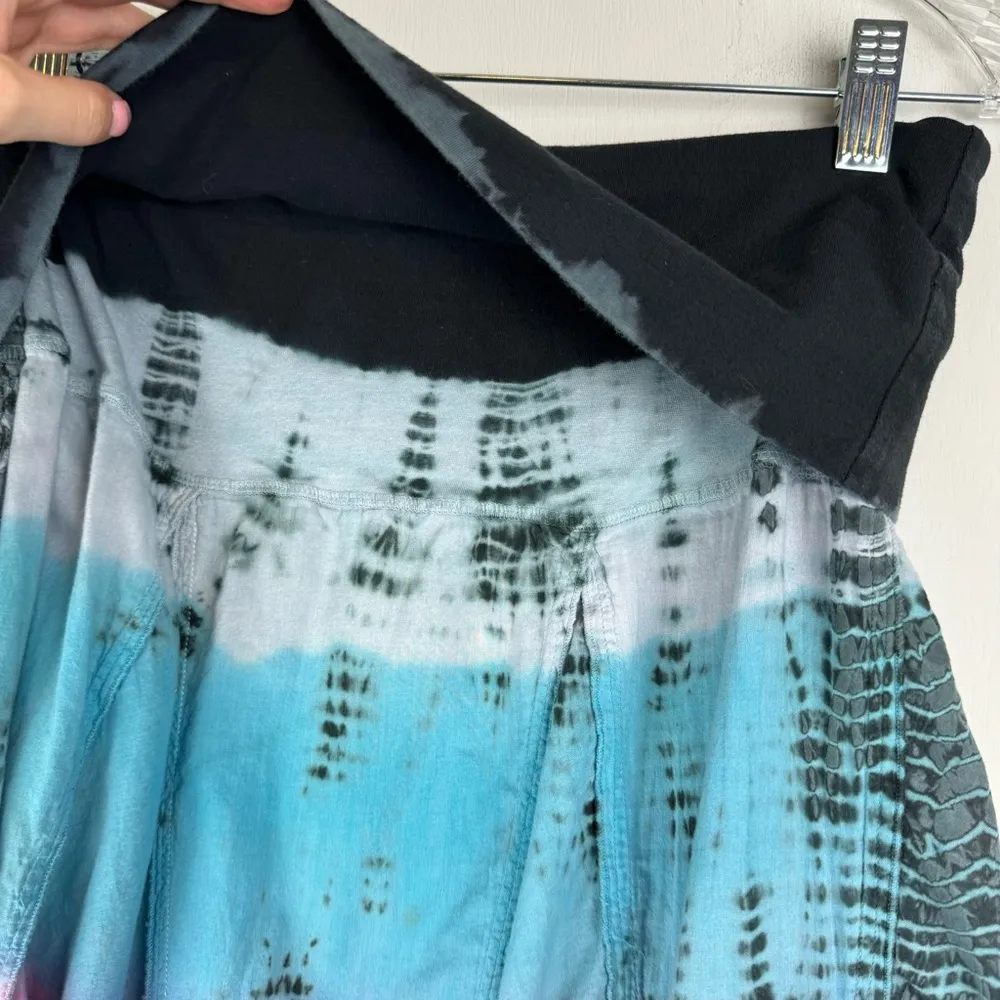 Y2K Tie Dye Midi Skirt Sz Large Foldover Waistband - Image 5
