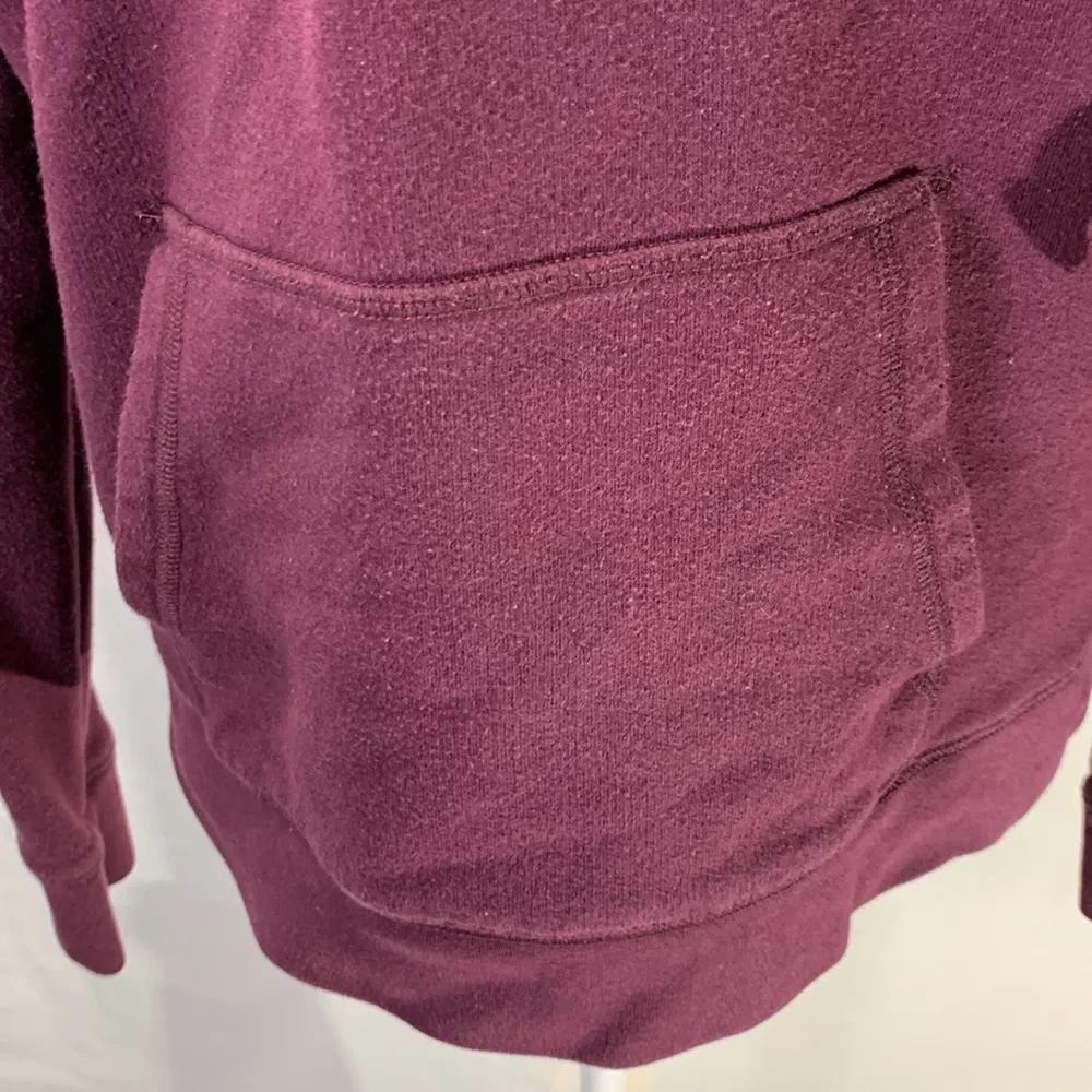 PINK Victoria’s Secret Burgundy Eggplant Hoodie Size Large - Image 6