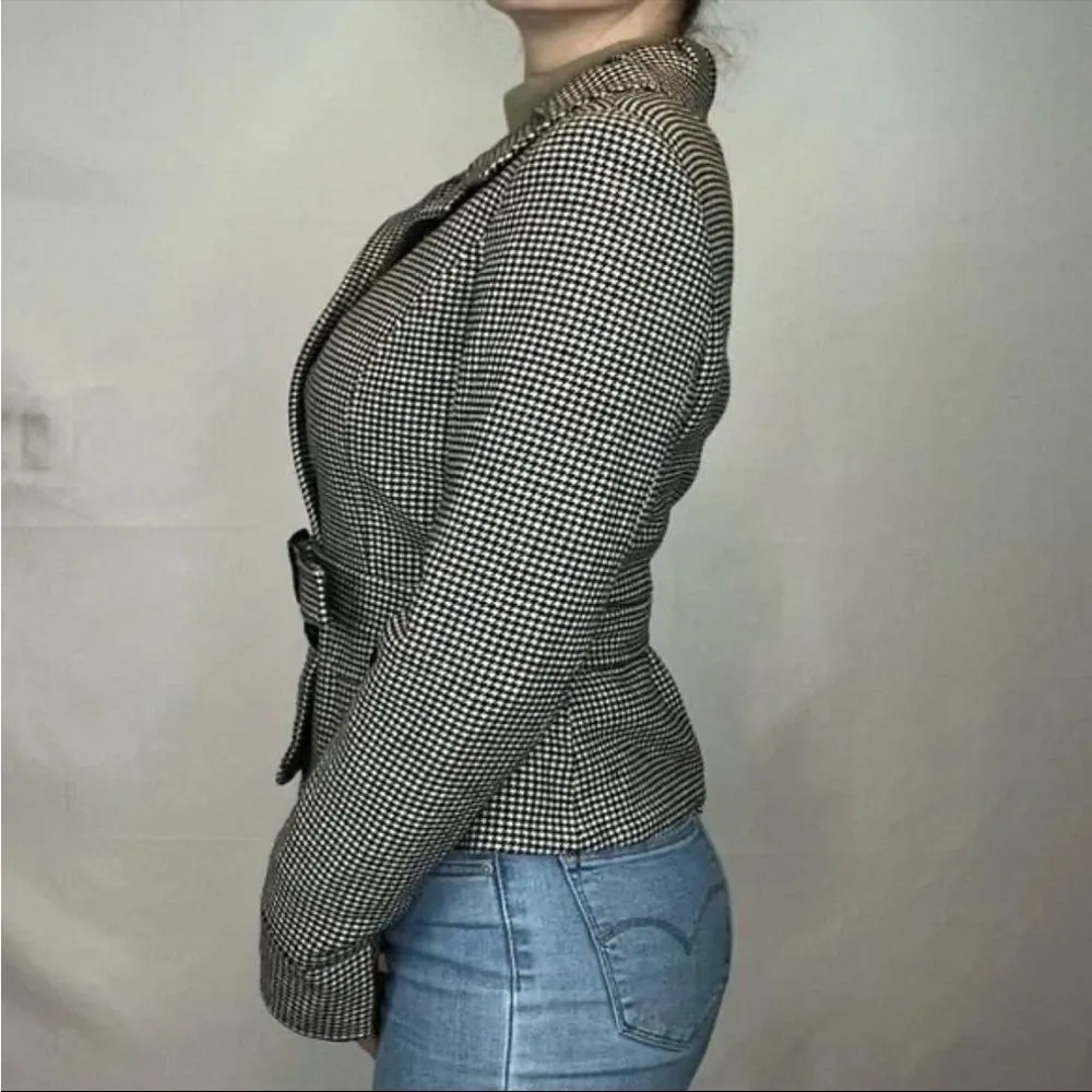 Weekend MaxMara Houndstooth belted wool Jacket 8 - Image 3