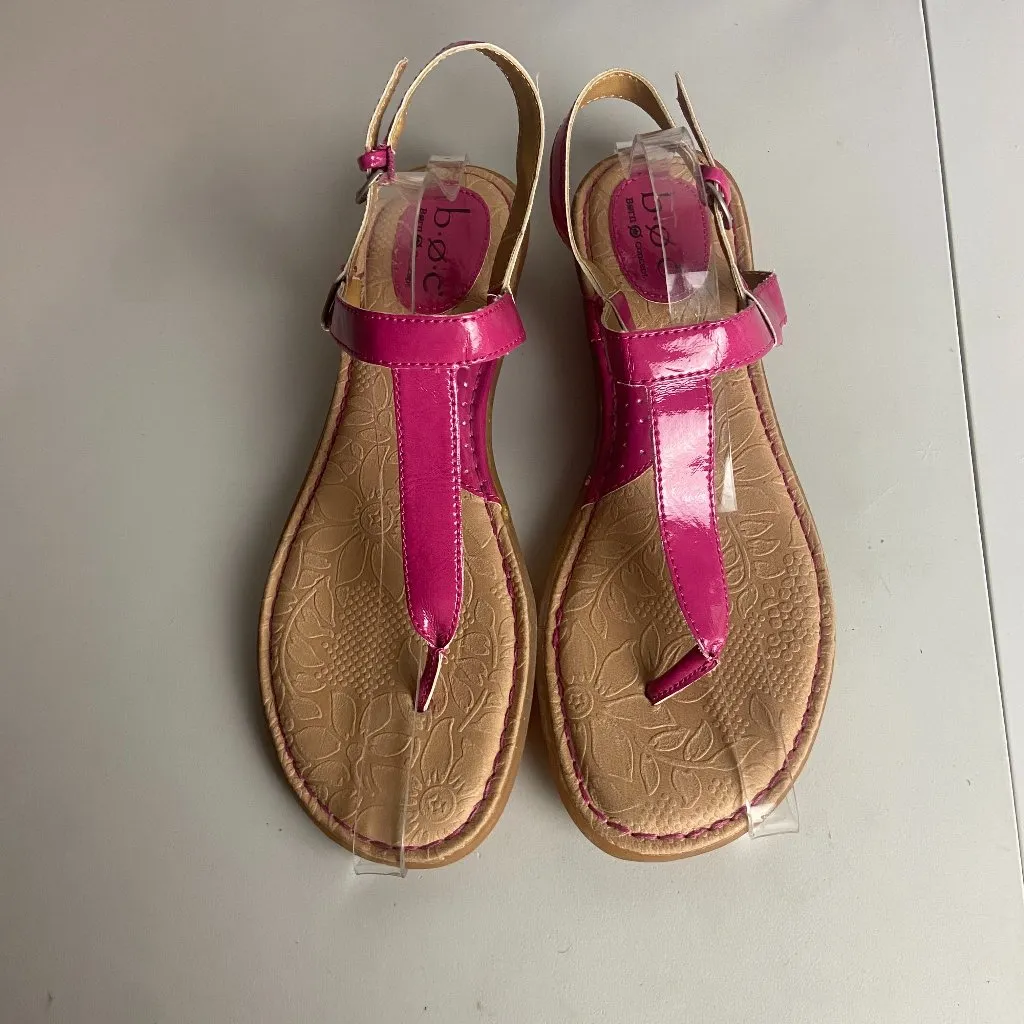 B.O.C. Born Concept Women's Size 9 Hot Pink Thong Sandals Comfort Spring Shoes - Image 3