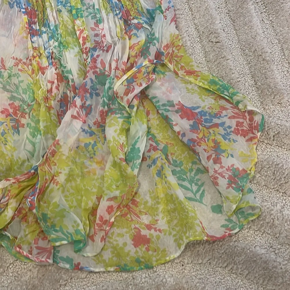 Zara xl floral cinched tunic tank button down lightweight - Image 5