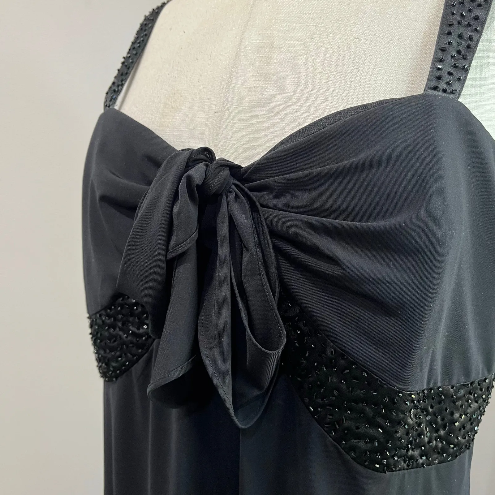 Studio 1940 Black Maxi Evening Gown Whimsigoth Plus Size 18W - Image 7